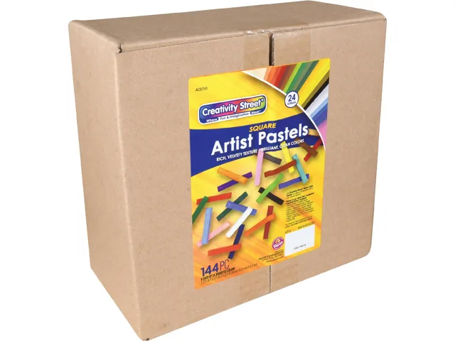 Pacon Corporation Pacon Corporation AC9750 Educational Supply Square Artist Pastels Assorted 24 Set .4 Length — product photo