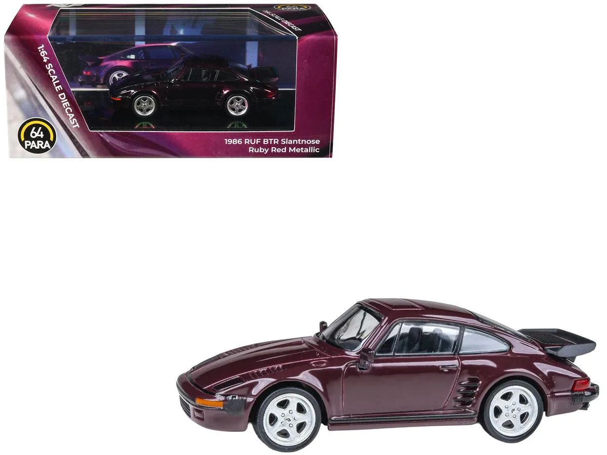 Paragon Paragon 1986 RUF BTR Slantnose Ruby Red Metallic 1/64 Diecast Car — product photo