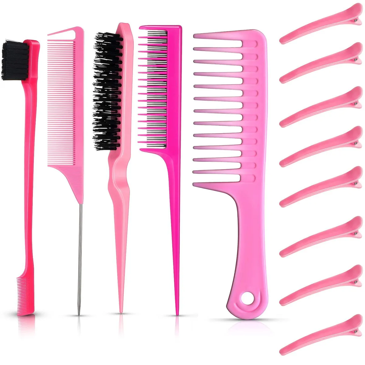  Remington 15-Piece Nylon Comb Set Pink Black — product photo
