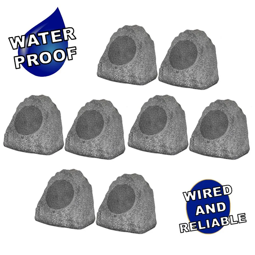 Goldwood Sound, Inc. Goldwood Sound, Inc. Theater Solutions 8R8G Granite 8" Rock 8 Speaker Set — product photo