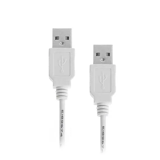 Lumenzi Lumenzi USB 2.0 A-Male to A-Male Data Transfer Cable White 3 FT — product photo