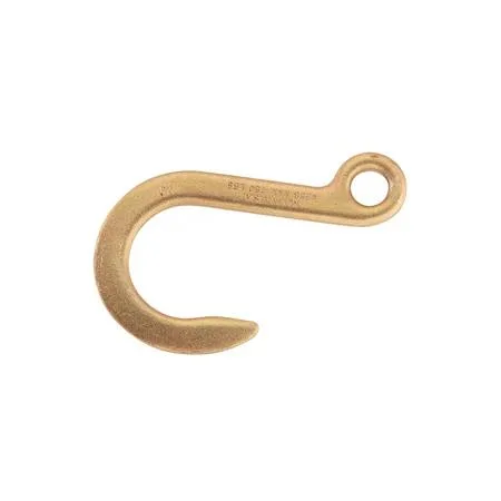 Galvanized steel J-hook with eye attachment, Grade 40, 750 lb working load