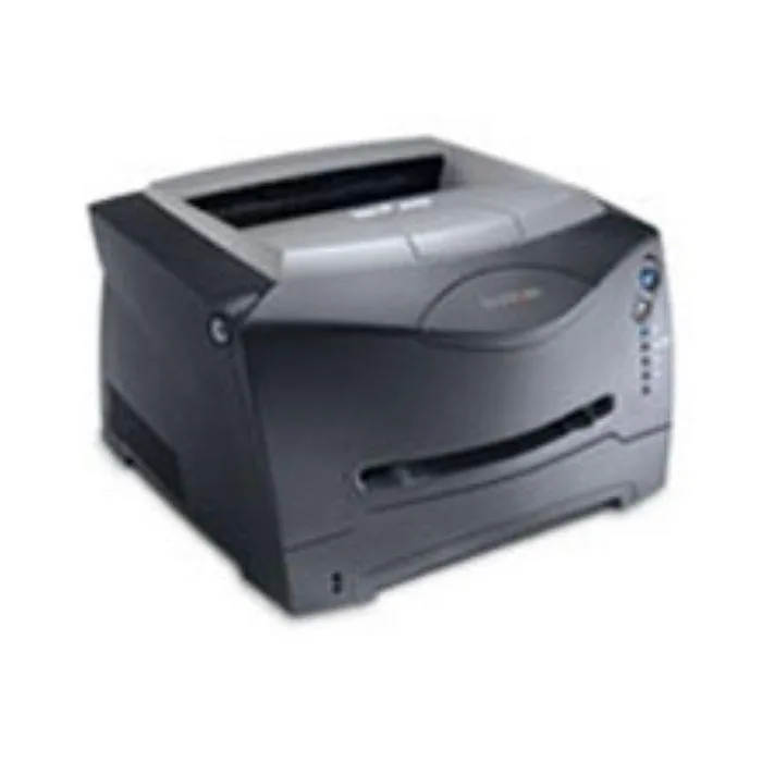 Rectangular white office laser printer with front paper tray and Ethernet port