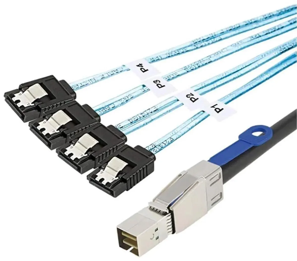 Vszerda Vszerda Mini SAS HD SFF-8644 IC to 4 SATA 7-Pin Cable 6Gbps 28AWG 1m — product photo