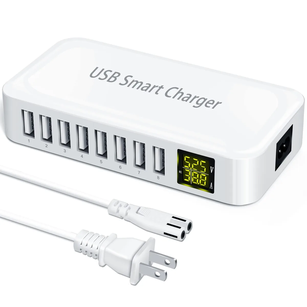  ziwodiv i6 8-Port 60W USB Charger White — product photo