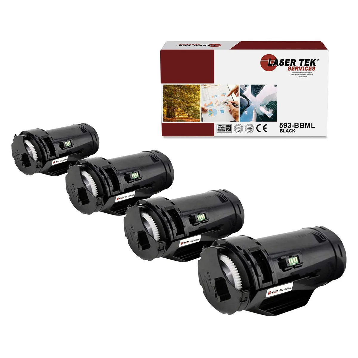 Laser Tek Services Laser Tek Services 593-BBML Black Toner Cartridge 4 Pack — product photo