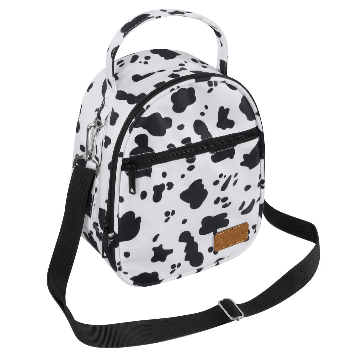 No Sew No Sew CB1006-COW01 Cow Print White Insulated Lunch Bag — product photo