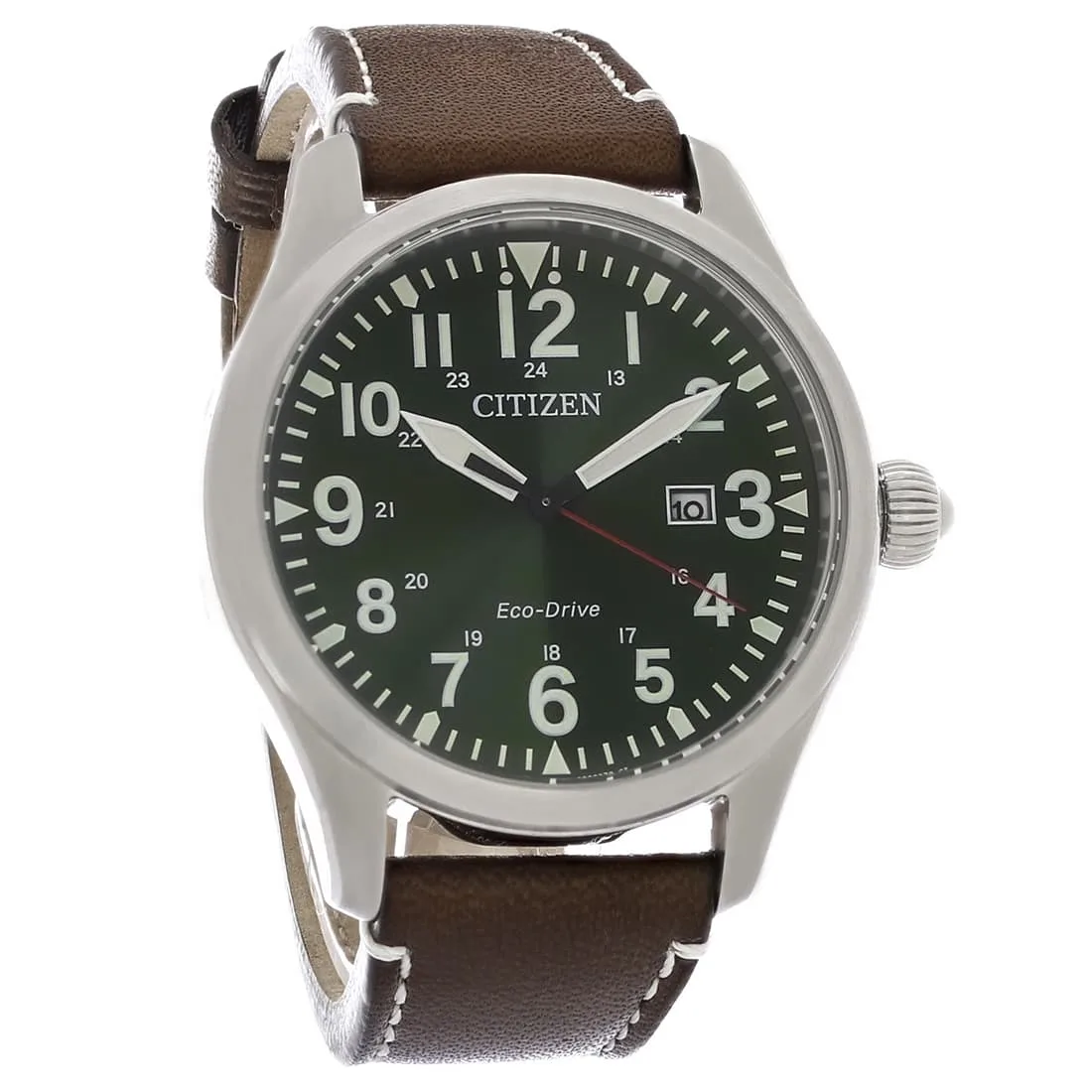 Citizen Citizen Chandler BM6838-09X Eco-Drive 42 mm Green Dial Leather Strap — product photo