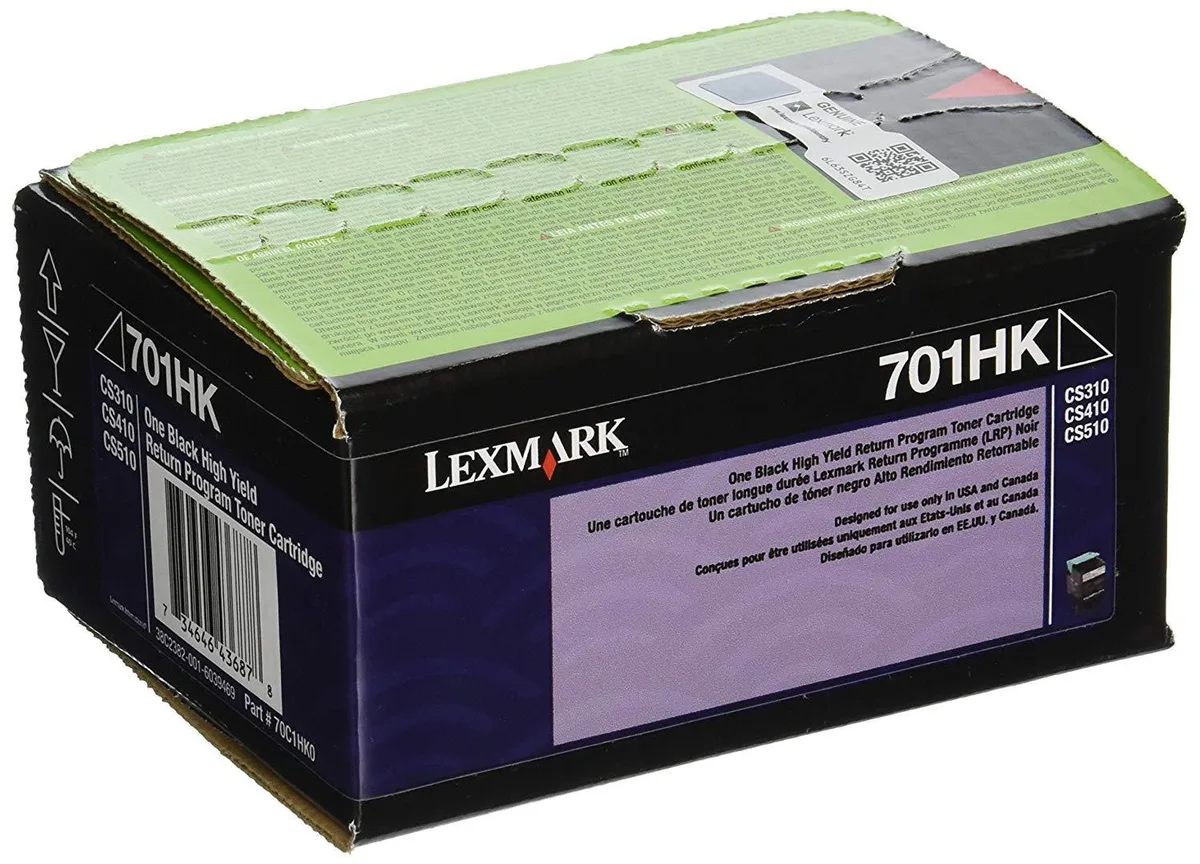 Lexmark Lexmark 70C1HK0 Black High Yield Toner Cartridge 4000 Pages — product photo