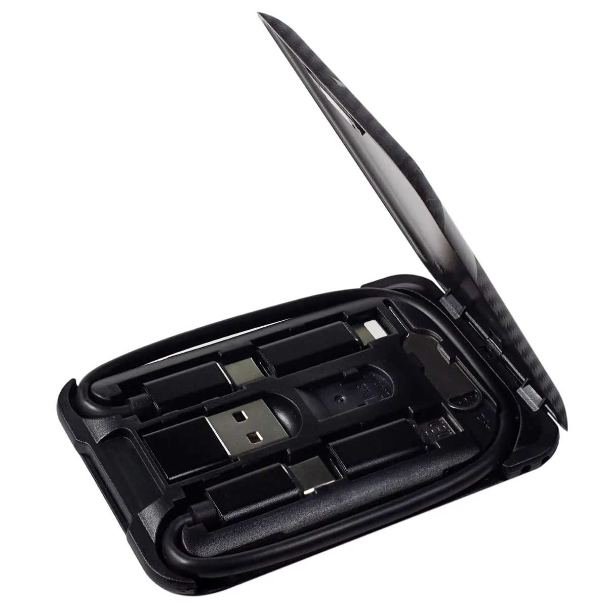  IOGEAR YN-CC-01 USB-C Cable Kit with 3 Adapters, SIM Tool, Black Case — product photo