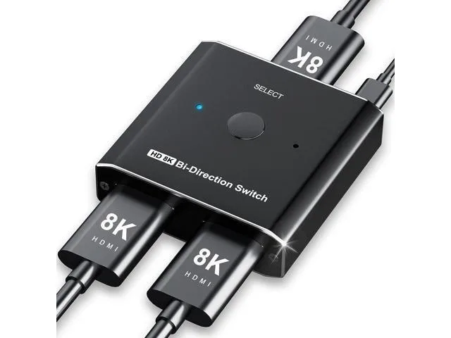 Manw Manw HDMI 2.1 Switch Splitter 8K 60Hz Bi-Directional 2 in 1 Out 1 in 2 Out 48Gbps — product photo