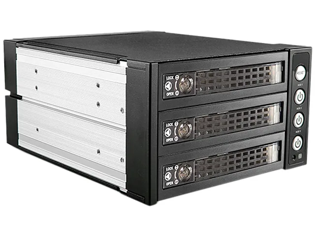 iStarUSA Inc. iStarUSA Inc. BPU-230SATA-KL 2×5.25" to 3×3.5" SAS SATA 6.0 Gbps Hot-swap Rack Key Lock server accessory — produkto nuotrauka