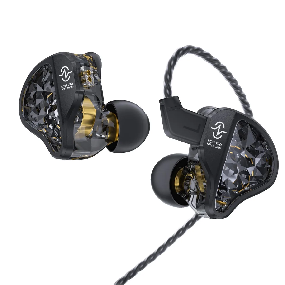 No Sew No Sew BC01 1BA 1DD Hybrid Driver Wired In-Ear Headphones 16 ohm 3.5mm Dark Black — product photo