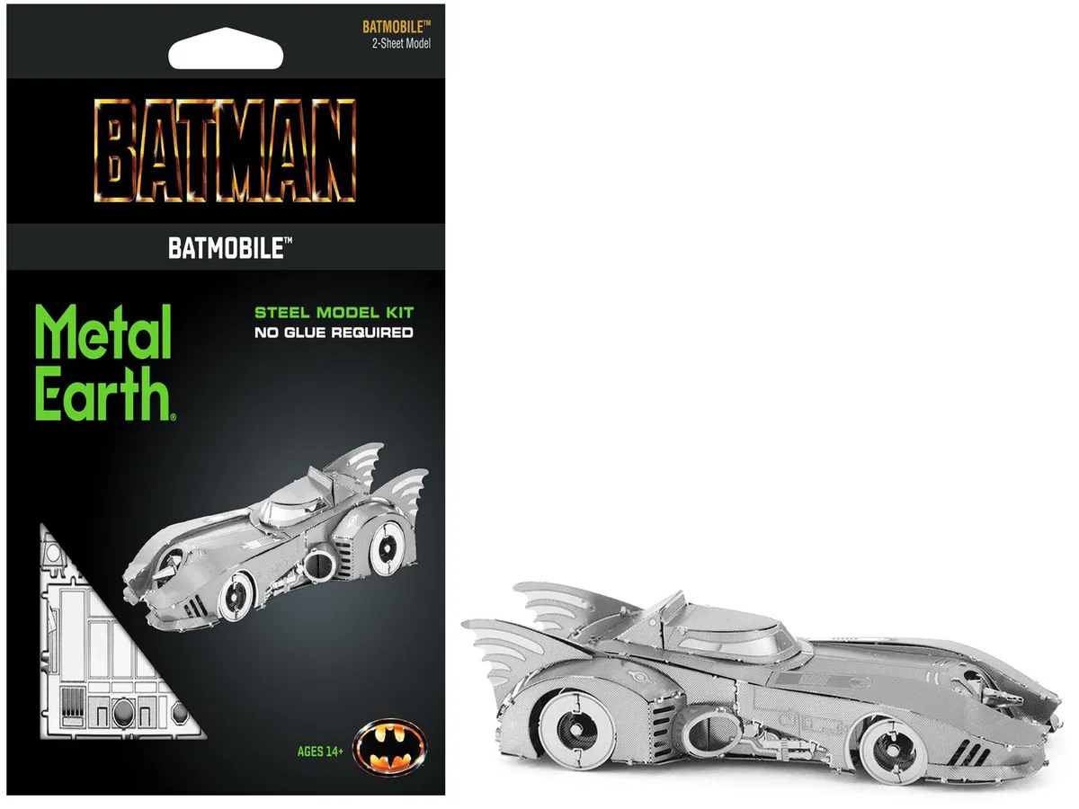 Metal Earth Metal Earth 1989 Batmobile "Batman" Movie Steel Model Kit (Challenging Difficulty) hobby collectible — product photo