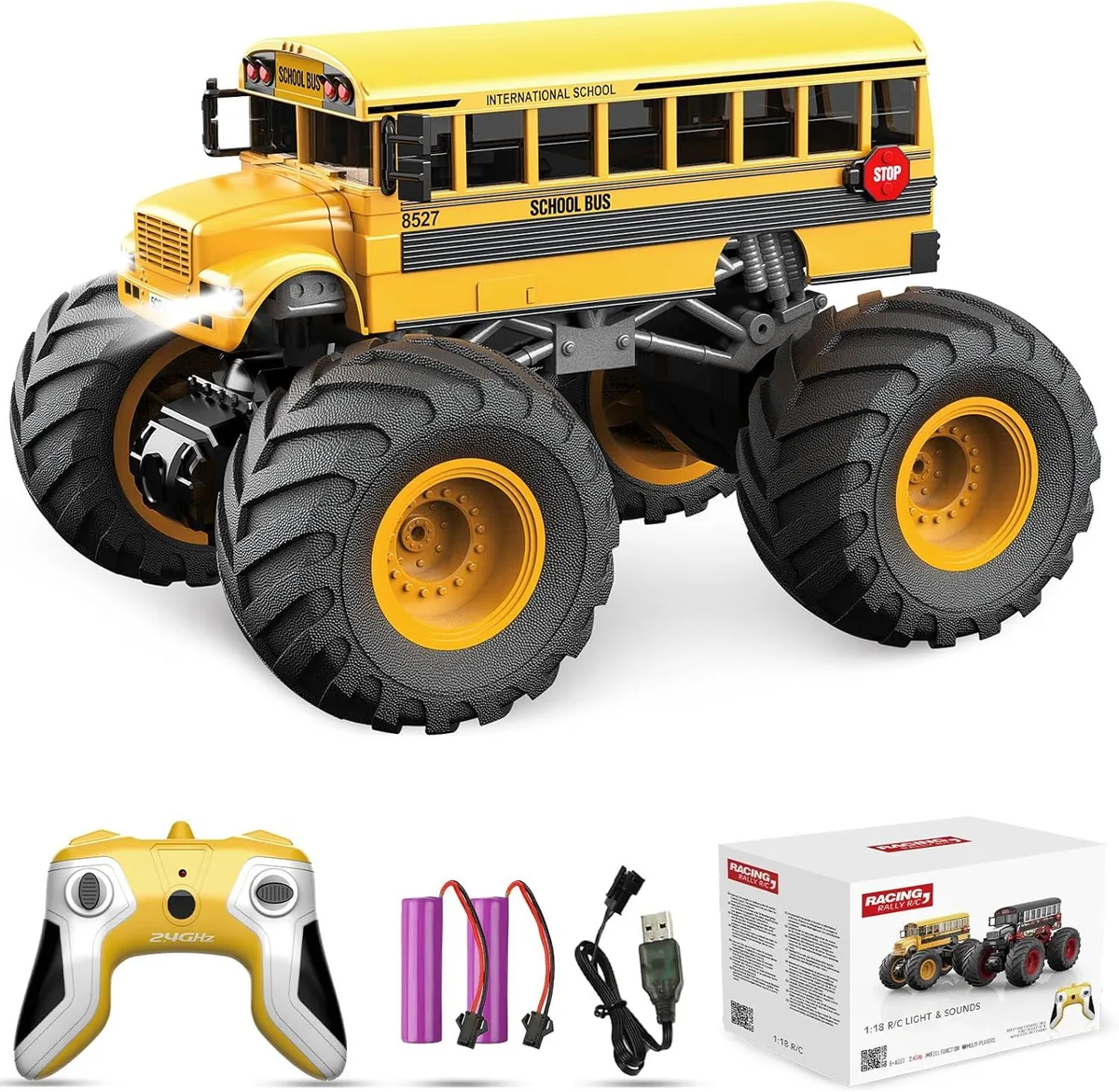 usbroway usbroway RC Fire Truck 1:18 Scale 2.4GHz 12KM/H LED Sounds — product photo