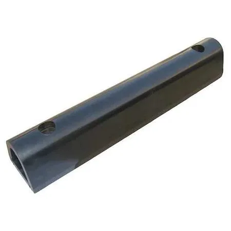 Black rubber dock bumper rectangular block bolt on mounting