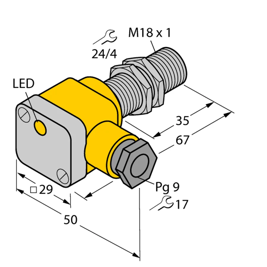 Turck Turck BI5-G18SK-Y1X 40160 M18 inductive sensor 89 g — product photo