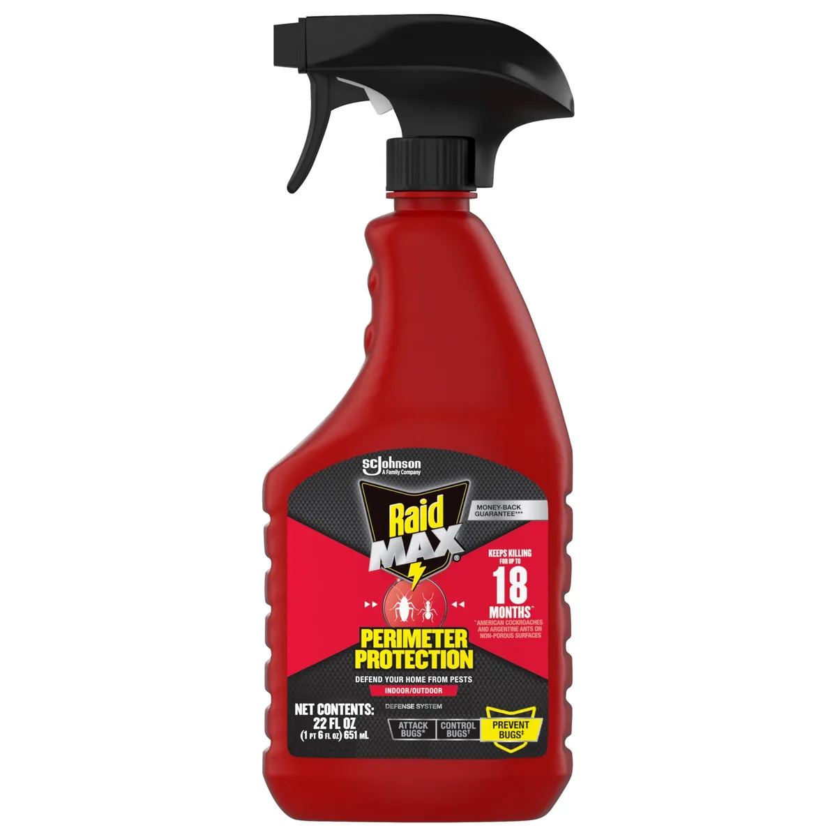 Orange aerosol can with auto-trigger spray nozzle, 22oz capacity
