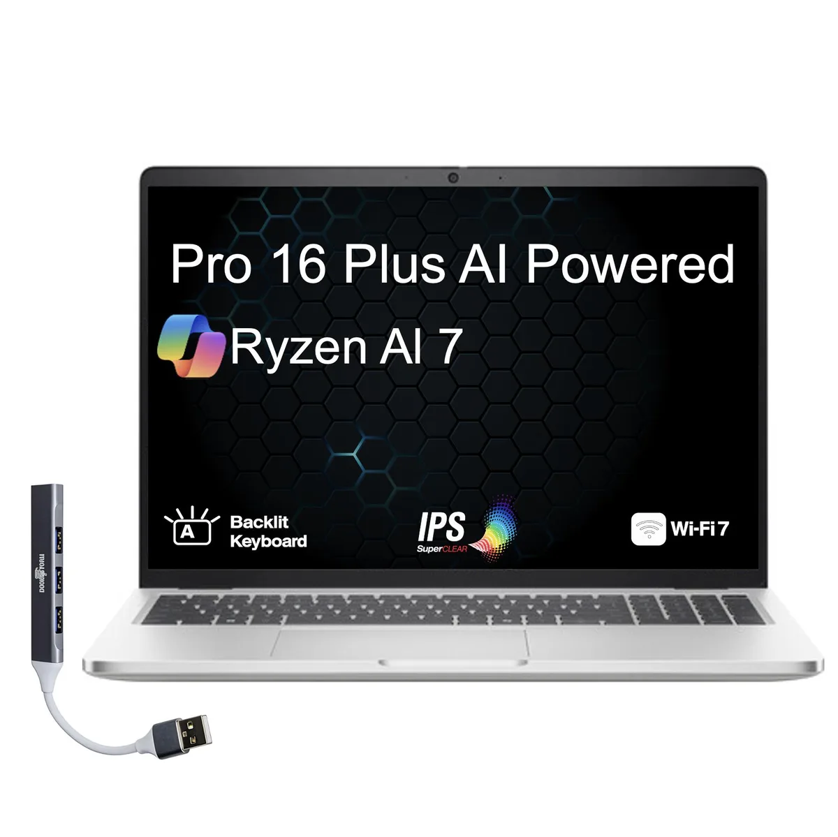 DELL DELL Pro 16 Plus laptop AMD Ryzen AI 7 350 32GB LPDDR5X 2TB PCIe SSD — product photo