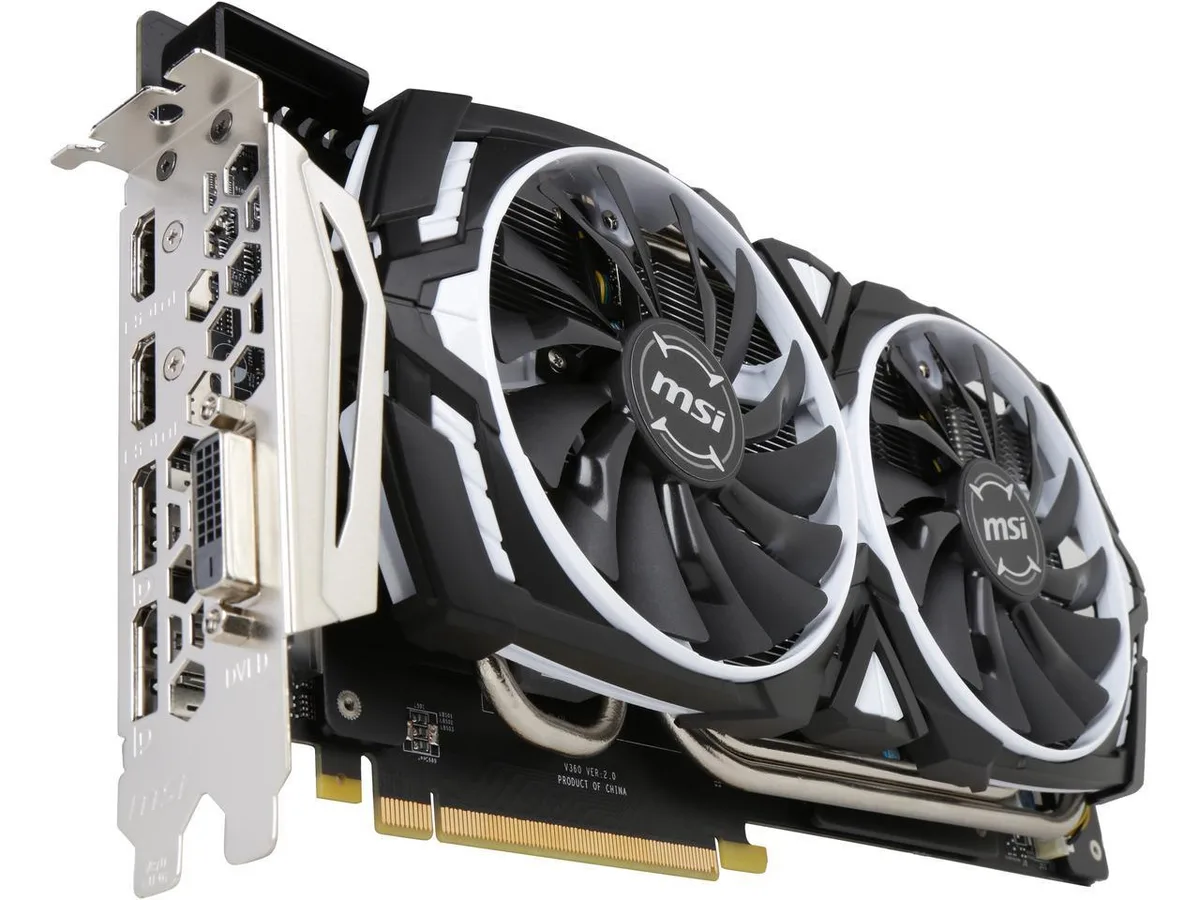 MSI MSI GeForce GTX 1080 Ti Armor 11G OC 11GB graphics card — product photo