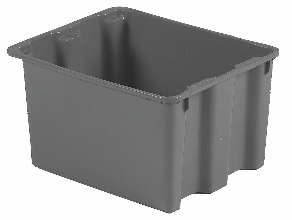 Lewisbins Lewisbins SN2117-12 Gray Hang & Stack Storage Bin 12 in H 17 — product photo