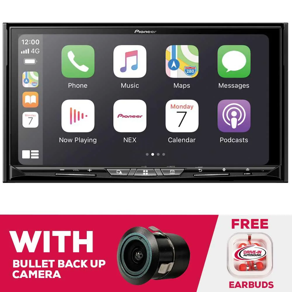 Pioneer Pioneer AVIC-W8600NEX 7.0" 2-DIN receiver with bullet camera — product photo