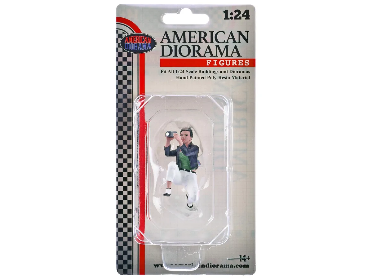American Diorama American Diorama "Photographers" Figure #5 1/24 Scale Hobby Collectible — product photo