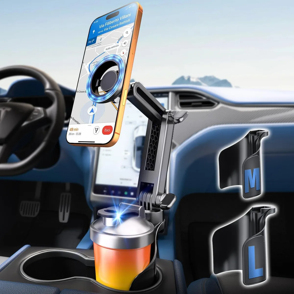Keyence Keyence Cup Holder Phone Mount Magnetic N55 15in Dual Base 2.83-3.54in — product photo