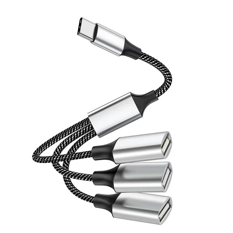Corn Electronics Corn Electronics USB-C to 3×USB-A 2.0 splitter 0.25m — product photo