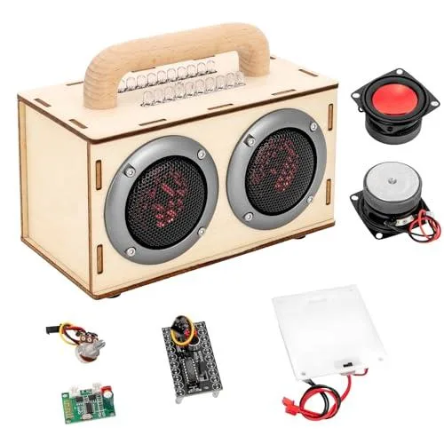 Swhmc DIY Bluetooth Speaker Kit Wood Gray 20 LED .621 kg — product photo