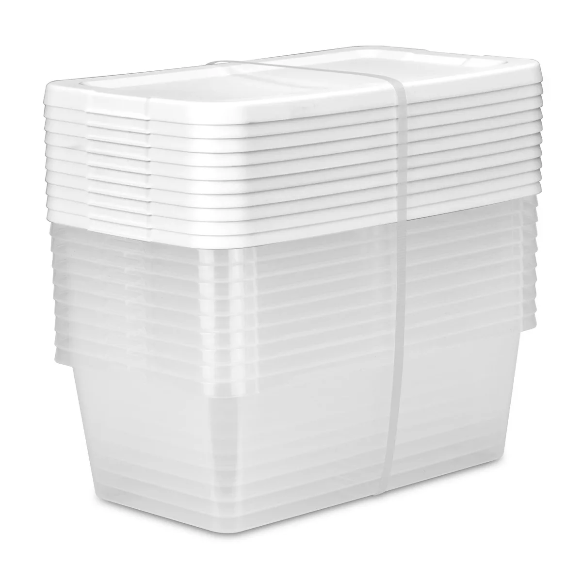 Sterilite Sterilite 10-Pack 6 Quart Storage Bins, White — product photo