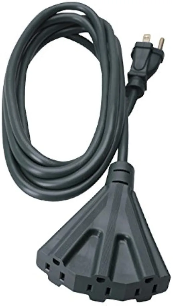 TAURKENAM TAURKENAM 2451 14/3 25-Foot 15-Amp 125V Tri-Tap Power Adapter — product photo
