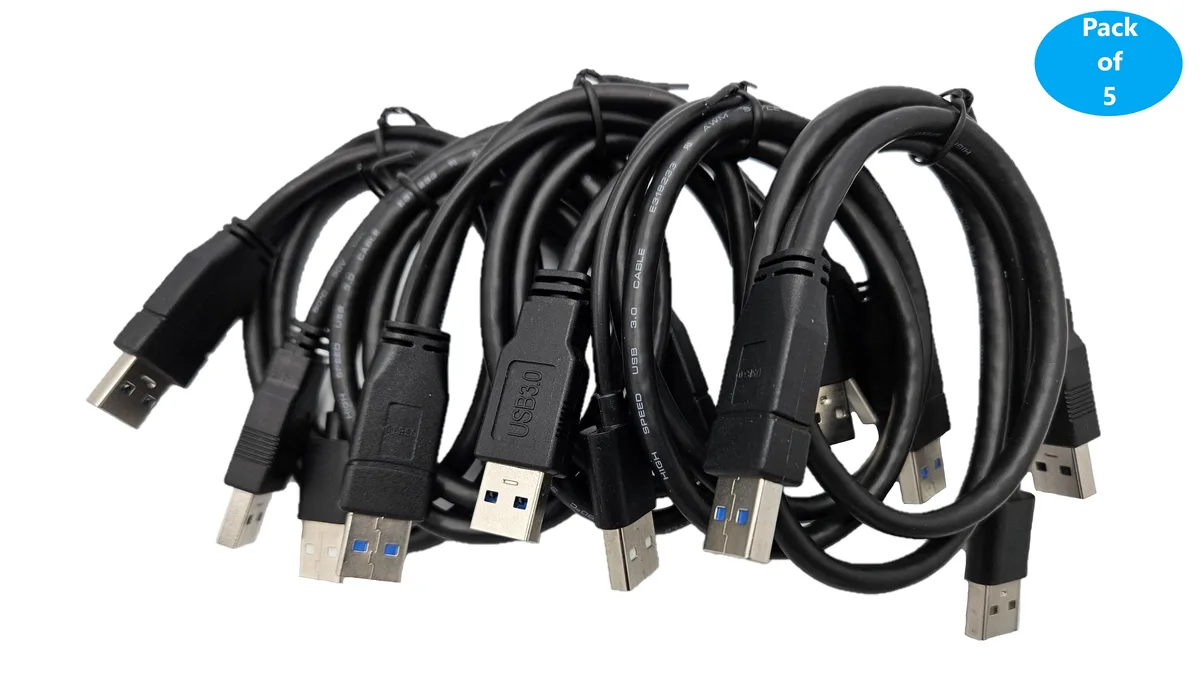 Micro Connectors Micro Connectors 20 Inch USB 3.0 Male to USB 2.0 &amp; 3.0 Male Y Splitter — product photo
