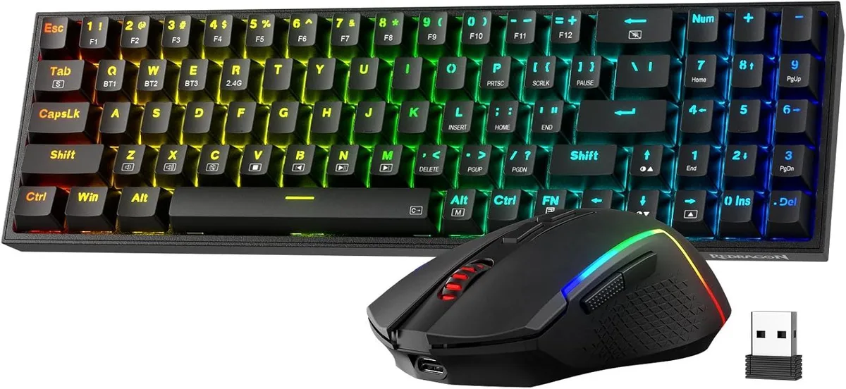 Redragon Redragon S136 75% 78-key gaming keyboard &amp; 7200 DPI mouse combo — product photo