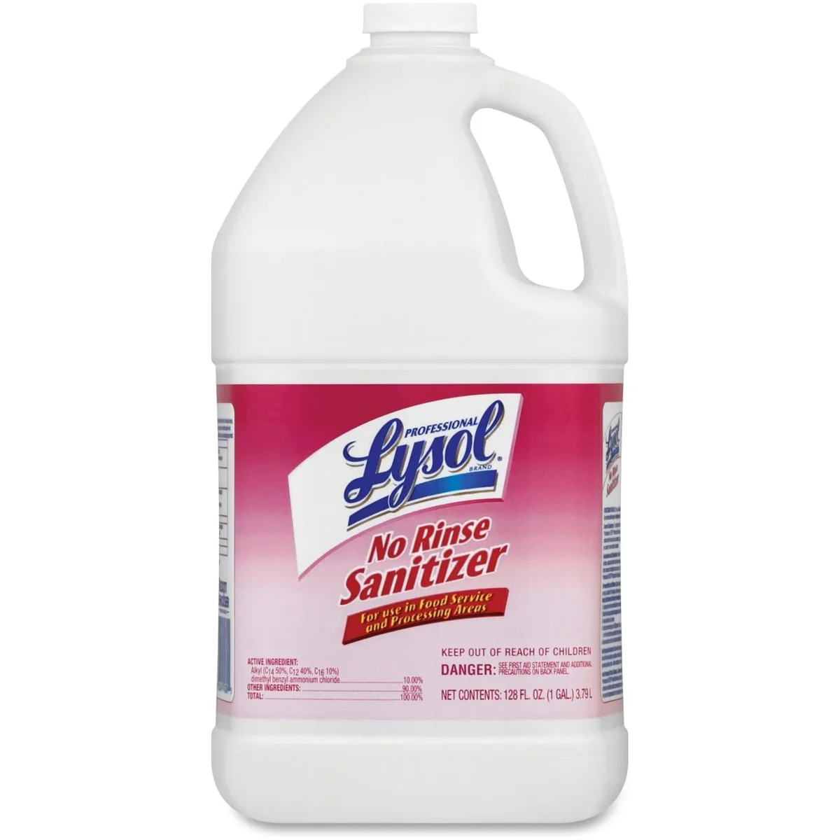 Reckitt Benckiser Reckitt Benckiser 74389CT Professional Lysol No Rinse Sanitizer Concentrate 128 fl oz 4/Carton — product photo