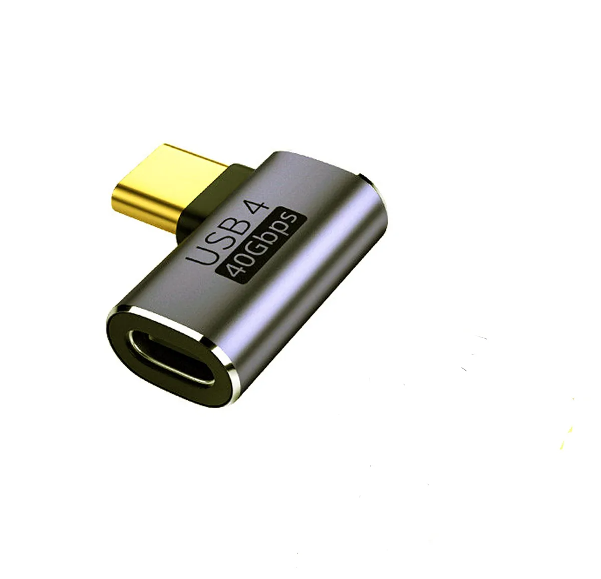 BUCIER BUCIER USB C 90 Degree Adapter 40Gbps Right Angle USB 4 Type C Male to Female Side Bend PD 100W 8K@60Hz — product photo