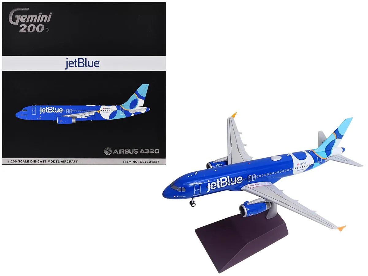 GeminiJets GeminiJets Airbus A320 JetBlue Forever Blue N547JB 1/200 Diecast Hobby Collectible — product photo