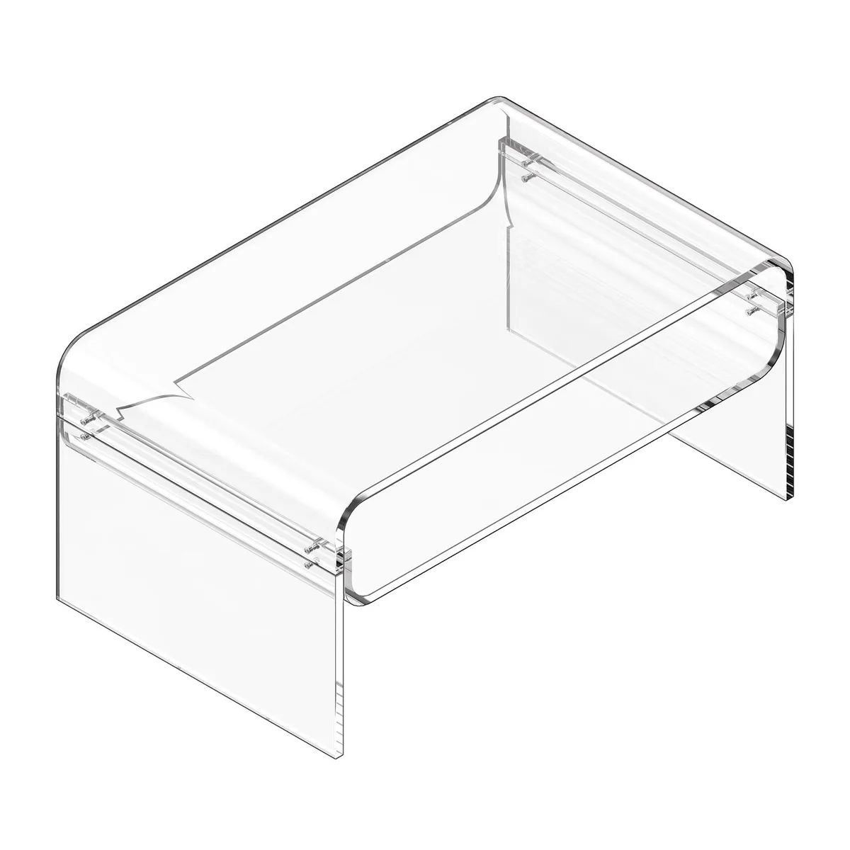 VEVOR VEVOR Acrylic Occasional Table Clear 19.7 x 31.5 x 15 in 2 Tier YKB107 — product photo