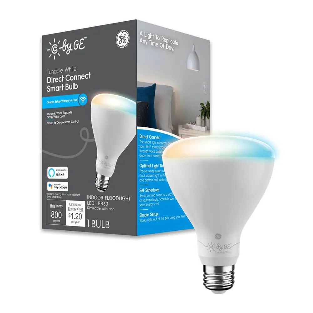 GE Lighting GE Lighting C by GE Tunable White Smart Bulb BR30 2000K-7000K — product photo