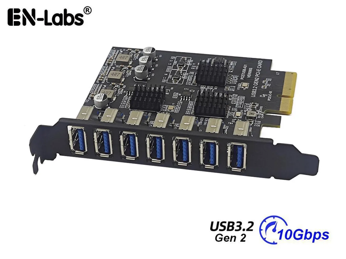 EN-Labs EN-Labs 7-Port USB 3.2 Gen2 PCIe x4 Expansion Card — product photo