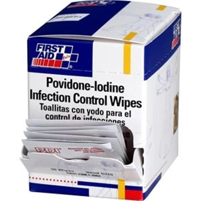 First Aid Only First Aid Only G310 Povidone-Iodine Wipes 50/Box — product photo