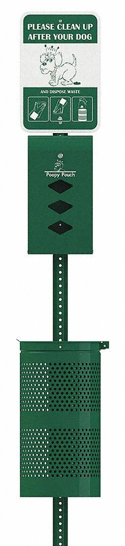Poopy Pouch Poopy Pouch Pet Waste Station Vertical Green 17 gal — product photo