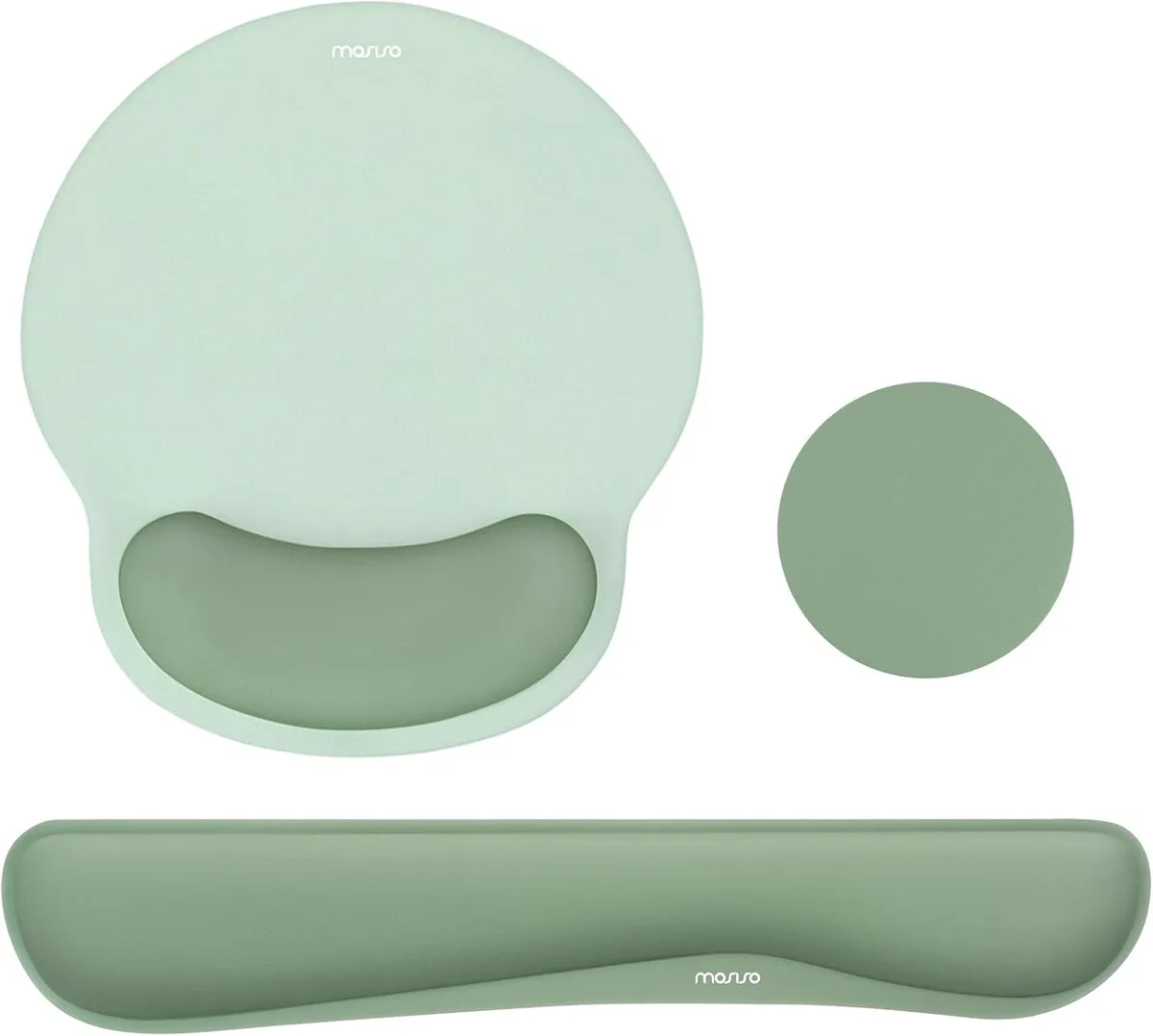 Emerson Emerson Wrist Rest Set Mouse Pad Keyboard Coaster Antique Green — product photo