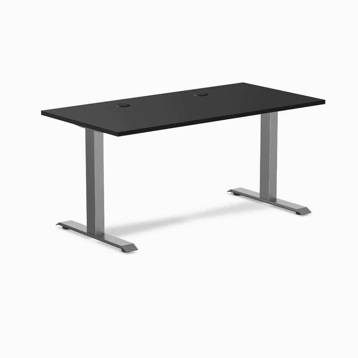 Desky Desky Zero Laminate Office Desk Black Space Gray 59x29.5 in — product photo