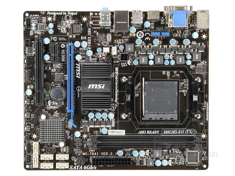 MSI MSI 880GMS-E41(FX) AMD 880G motherboard — product photo