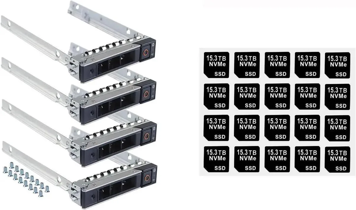 SMUGDESK SMUGDESK 4-Pack 2.5" Drive Caddy DXD9H 0DXD9H 20 Stickers — product photo