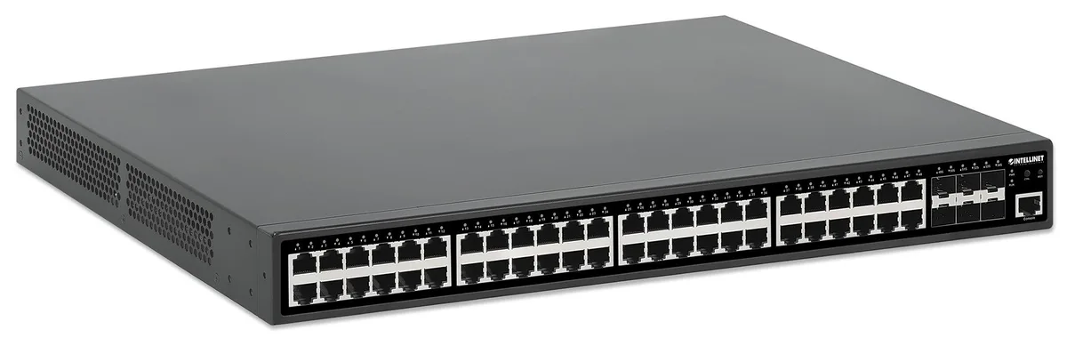 Intellinet Network Solutions Intellinet Network Solutions 54-Port Managed PoE+ Switch 48×GbE 6×SFP+ 450W — product photo