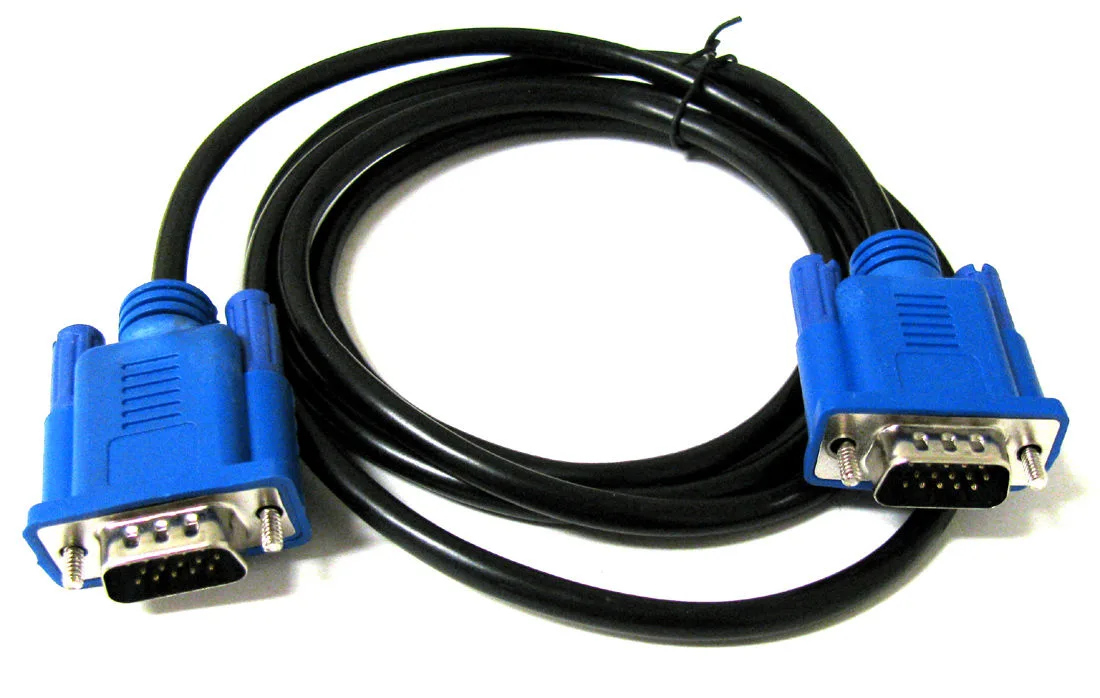 Superdeals Superdeals C179-380801 5 ft VGA cable male to male black blue — product photo