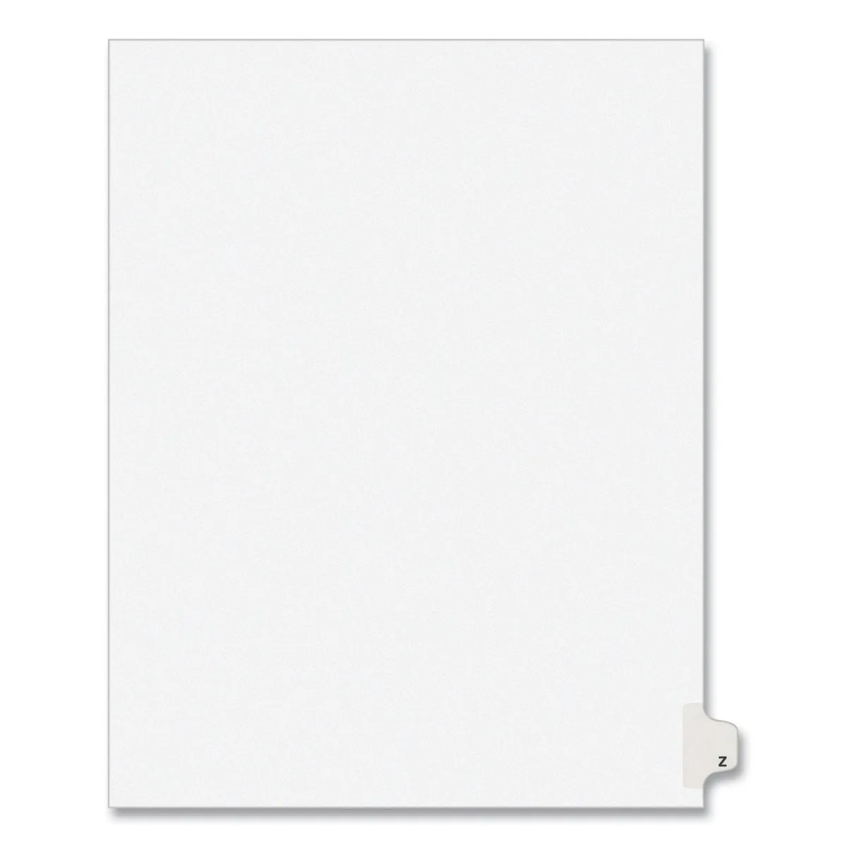 Avery Avery 1426 Legal Side Tab Dividers One-Tab Title Z Letter White 25 Pack — product photo