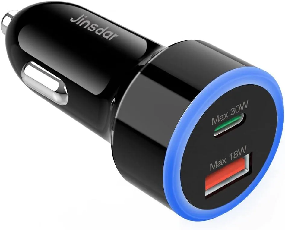 RUOCLRIS RUOCLRIS 48W Dual Port USB-C PD 3.0 QC 3.0 Car Charger — product photo